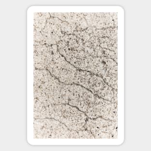 White Cracked Concrete Surface Sticker